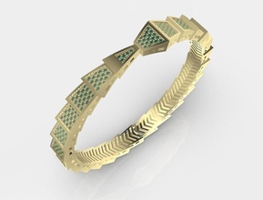 snake bracelet stone jewelry gold printable fashion luxury gem bracelets 3d print model - Mito3D