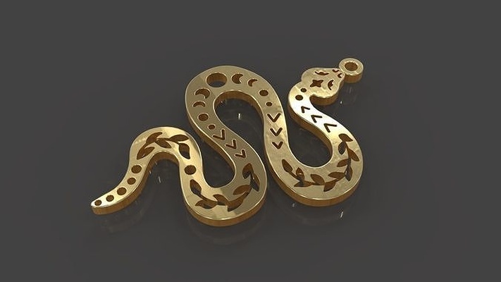 serpente fascino luna fasi gioielleria oro lunari orecchino arte lusso spazio stampabile squillare anelli astronomia argento signora datejust ciondoli 3d print model - Mito3D