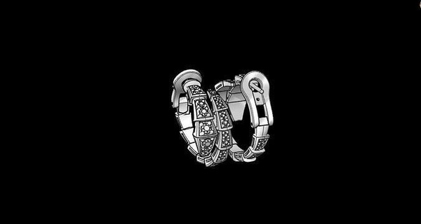 snake earring fashion bulgari serpenti serpente bvulgari gold fine silver animal wedding engagement diamond ring jewelry earrings 3d print model - Mito3D