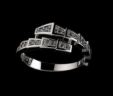 serpente moda squillare oro argento stampabile gioielleria anelli brillante rettile 3d print model - Mito3D