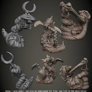 serpente folk fera animal miniatura minis monstro criatura zodíaco víbora lebre Coelho tampo mesa passatempo rpg arte esculturas 3d print model - Mito3D