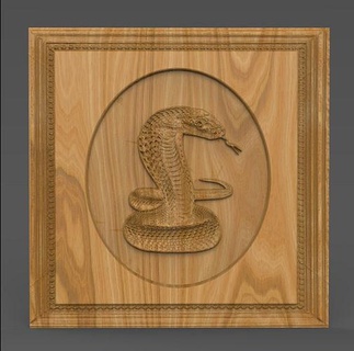 serpente quadro Armação cobra arte escultura animais cnc madeira pintura animal Pitão esculturas 3d print model - Mito3D