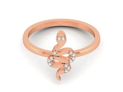 Schlange Schmuck Frauen Diamant Ring 3dm Einzelheiten Ringe Hochzeit Engagement Juwel druckbar Gold Silber Platin Luxus wertvoll Rose 3d print model - Mito3D
