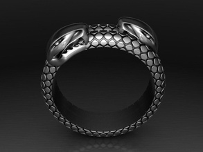 cobra infinito jóias o anel luxo animais jóia ouro de prata os homens mulheres moda beleza a arte dragão escultura natureza anéis 3d print model - Mito3D
