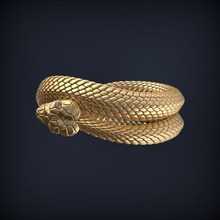 serpente gioielleria squillare 3d Stampa modello moda oro design nozze arte argento stampabile bianca platino brillante unico anelli bande bellezza pelle 3d print model - Mito3D