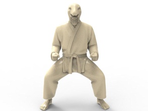 snake kiba dachi stance art karate action figure actionfigure character martial super hero human hybird fight toy toys print printable strength sculptures 3d print model - Mito3D