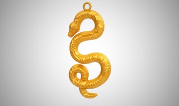 snake necklace jewelry reptile wildlife nature danger poisonous snacks venom apple medical poison viper pattern jewellery bracelet ring diamond earrings gold necklaces 3d print model - Mito3D