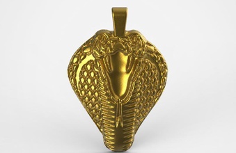serpent pendentif bijoux porte clés art imprimable pendentifs 3d print model - Mito3D