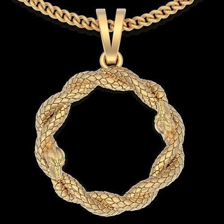 snake pendant gold printable jewelry 3d model silver design wedding sterling zbrush fashion trend fantasy necklace jewel serpent pendants 3d print model - Mito3D