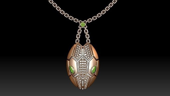 yılan kolye takı yilan 3djewelrymodel zbrushjewelry altın gümüş 3d print model - Mito3D