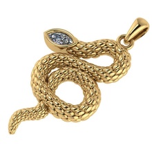 serpent pendentif version2 bijoux or argent Marquise 3d modèle gemme brillant précieux sterling mode beauté pendentifs 3d print model - Mito3D