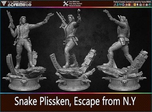 serpent plissken échapper York collection collectionner imprimable personnage modèle 3d modélisation zbrush impression film Jeux jouets 3d print model - Mito3D