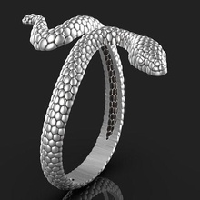 schlange ring silber gold drucken zoo druckbar schmuck dschungel sterling natur wald engagement baum diamant hochzeit juwel platin ringe 3d print model - Mito3D