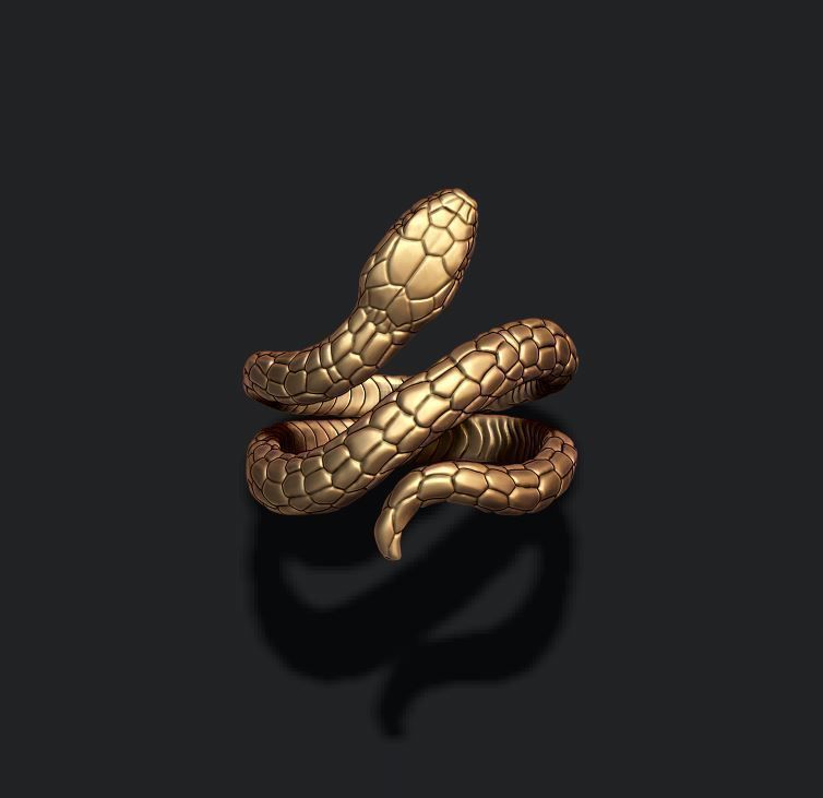 yılan yüzük mücevher yazdırılabilir gümüş nişan detaylı kadın takı sürüngen çıngıraklı teras yılanlar zehir zehirli engerek kobra yüzükler 3D print model - Mito3D