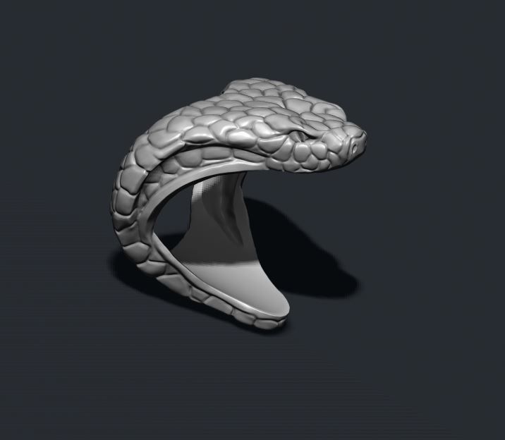 yılan yüzük mücevher nişan detaylı kadın takı sürüngen çıngıraklı yılanlar zehir zehirli engerek kobra yüzükler 3D print model - Mito3D