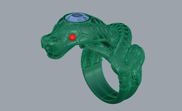 serpiente anillo arte diseño tecnología plata imprimible joya brillante oro joyería diamante compromiso gratis hombres mujer chico niña continuar anillos 3d print model - Mito3D