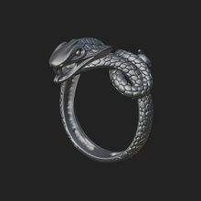 snake ring jewelry gold silver jewellery jewel fashion rings 3d print model - Mito3D