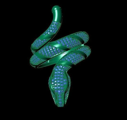snake ring animal jewelry gold silver printable diamond jewel jewellery wedding gem engagement nature brilliant fashion sterling beauty rings 3D print model - Mito3D