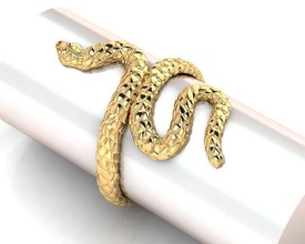 serpente squillare gioielleria anelli oro diamante stampabile argento gioiello nozze Fidanzamento brillante platino moda 3d print model - Mito3D