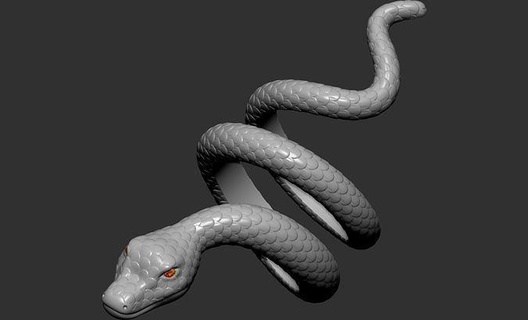 serpente squillare animale gioielleria stampabile moda animali rettile anelli 3d print model - Mito3D