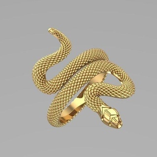 serpente anel animal padronizar jóias joalheria argolas 3d print model - Mito3D