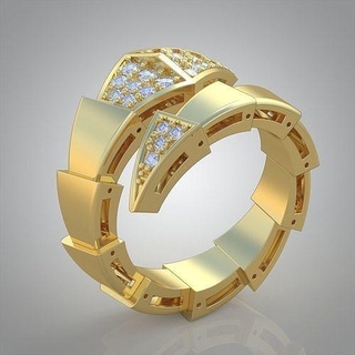 serpiente anillo 0317 3d imprimible model14 joyería joya colgante pendiente colgantes lujo anillos arete pendientes pulsera collar Boda diamante oro platino plata brazaletes 3d print model - Mito3D