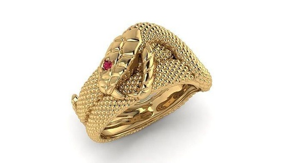serpent bague agréable sculpture diamant or argent bracelet bijou bijoux boucle d'oreille luxe conception imprimable pendentif Collier anneaux 3d print model - Mito3D