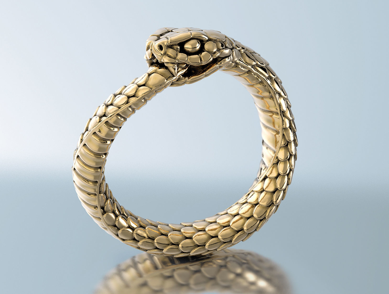 ring snake ouroboros mobius pendant infinity symbol antique snakes jewelry jewellery gold silver wedding veprin scales viper animal bijoux rings 3D print model - Mito3D