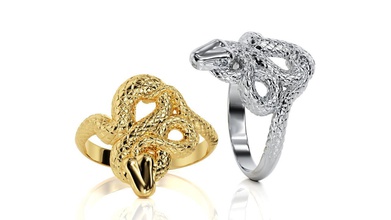 la serpiente anillo r f 0106 joyería brillante el colgante estados unidos canadá europa compromiso de boda 14k diseño moda plata oro joya las curvas arete los anillos 3d print model - Mito3D