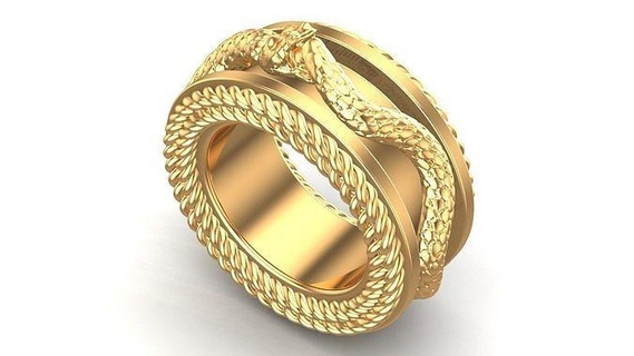 serpente filatore squillare gioielleria anelli oro stampabile argento brillante sterlina platino gioiello design lusso 3d print model - Mito3D