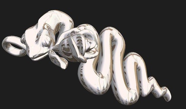 snaken güller takı snale rose kolye şanslı bilgi 3d print model - Mito3D