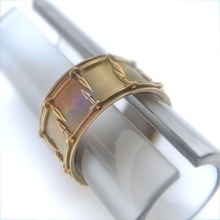 laço tambor anel moda joalheria impressao 3D metálico prata esterlina ouro 3d print model - Mito3D
