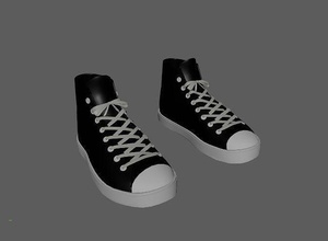 scarpe ginnastica alto 3d modellazione pantofole john foos arte matematico 3d print model - Mito3D