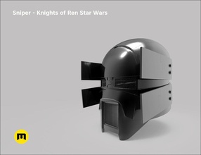 sniper helmet - knights ren star wars universe games-toys starwars side jedi knight dark light lightsaber sith empire republic rebel cosplay costume helm mask other game accessories games toys 3d print model - Mito3D