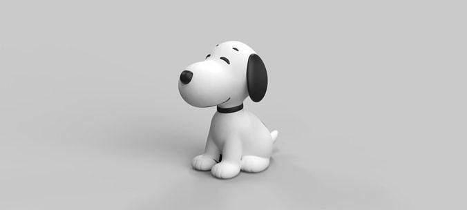 snoopy chien mignonne espionner art dogg célébrité charle Jeux jouets 3d print model - Mito3D