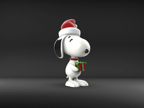 snoopy weihnachten ornament kunst spielzeug charakter charlie braun baum figur zahl strumpf stuffer geschenk karikatur hund santa hut haus dekor 3d print model - Mito3D
