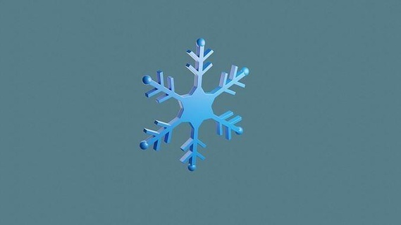 neve fiocco Natale inverno decorazione ghiaccio simbolo natale congelato cristallo arredamento congelare 3dartistsandeep arte segni loghi 3d print model - Mito3D
