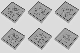 kar pul bardak altlığı Ayarlamak 6 adet 2 tanesi kış buz ev mutfak İçmek gadget'lar Fincan 3d Yazdır yıl sembol Aksesuarlar 3d print model - Mito3D
