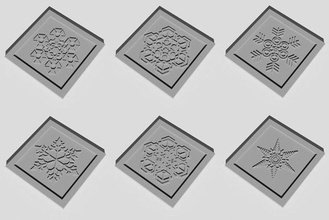 kar pul bardak altlığı Ayarlamak 6 adet 7 tanesi kış buz ev mutfak İçmek gadget'lar Fincan 3d Yazdır yıl sembol Aksesuarlar 3d print model - Mito3D