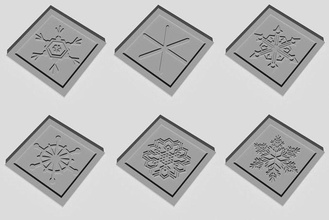 kar pul bardak altlığı Ayarlamak 6 adet 8 tanesi kış buz ev mutfak İçmek gadget'lar Fincan 3d Yazdır yıl sembol Aksesuarlar 3d print model - Mito3D
