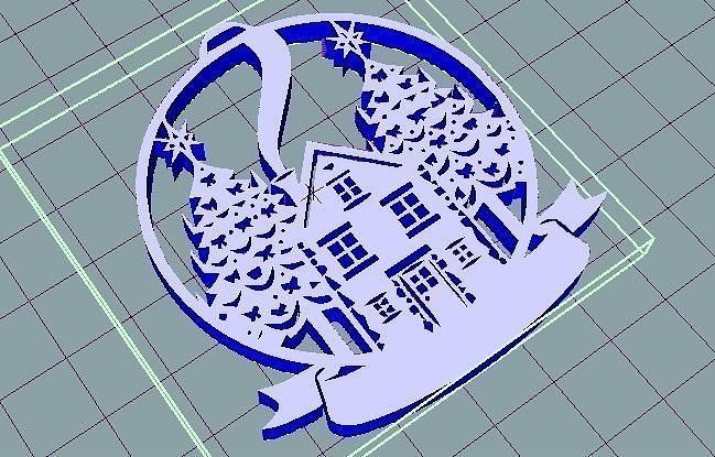 neve globo natale ornamento navidad adorno casa arredamento 3D print model - Mito3D