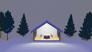 snow casa terreno hielo invierno Nevado ambiente naturaleza frío bosque fiesta alto arbusto aire libre 3d print model - Mito3D
