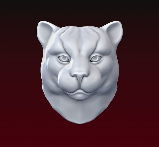 snow leopardo cabeza gato pantera jaguar león joyería joya Tigre puma tigre animal miniaturas figuritas impresión leona Arte esculturas 3D print model - Mito3D