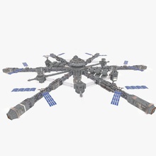 kar Kraliçesi bilim yörünge istasyonu uydu uzay aracı nasa Astronomi fizik 3d print model - Mito3D
