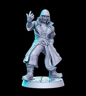 snow villiers final fantasy 32mm pre-supported 3d print miniature miniatures figurines dnd dungeon dragons heroquest futuristic sculpture printable cloud remake character games toys board 3d print model - Mito3D