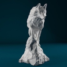 neve lupo Stampa animale artico natura selvaggio ghiacciaio bestia arte sculture creatura Antartide iceberg figurina mannaro statua 3d print model - Mito3D