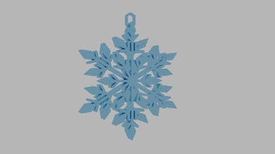 snowflake games-toys decoration christmas winter snow new year print trinket games toys 3d print model - Mito3D