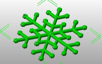 snowflake snow christmas white jewelry water art 3d print model - Mito3D