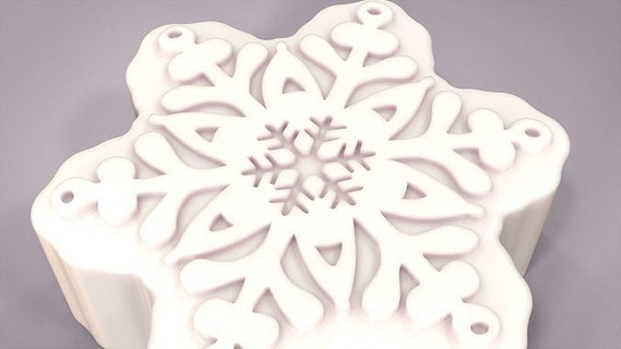snowflake candle flocon neige wax moule decor printable housedeco general house moldmaking craft cylindre hobby diy silicone mold bougie 3d print model - Mito3D