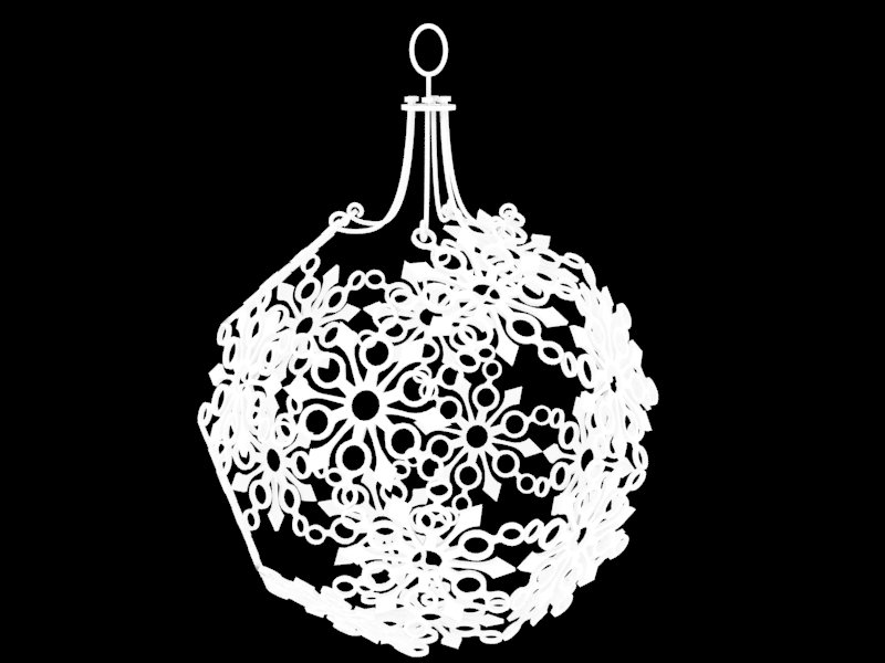 schneeflocke weihnachten ornament kugel heuschrecke parametrisch haushalt drucken haus dekor 3D print model - Mito3D